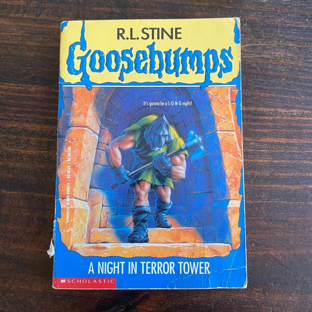 Goosebumps A Night in Terror‎ Tower R.L. Stine True First Edition Paperback 1995